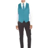 Blue Box Modern Solid Vest and Ties - Image 2