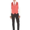 Coral Reef Modern Solid Vest and Ties - Image 2