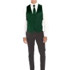 Emerald Modern Solid Vest and Ties - Image 2