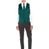 Jade Modern Solid Vest and Ties - Image 2