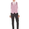Pink Modern Solid Vest and Ties - Image 2