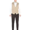 Man wearing a Champagne Vest and matching Bow Tie