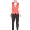 Coral Reef Modern Solid Vest and Ties