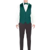 Jade Modern Solid Vest and Ties
