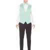 Neon Lime Modern Solid Vest and Ties
